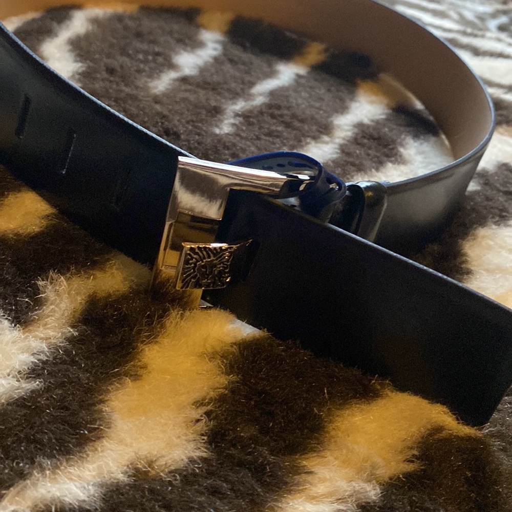 Anne Klein leather black belt size M - Picture 4 of 4
